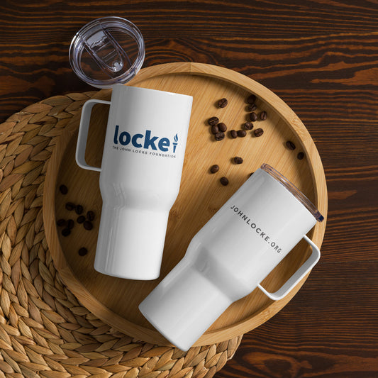 John Locke Foundation Travel Mug with Handle