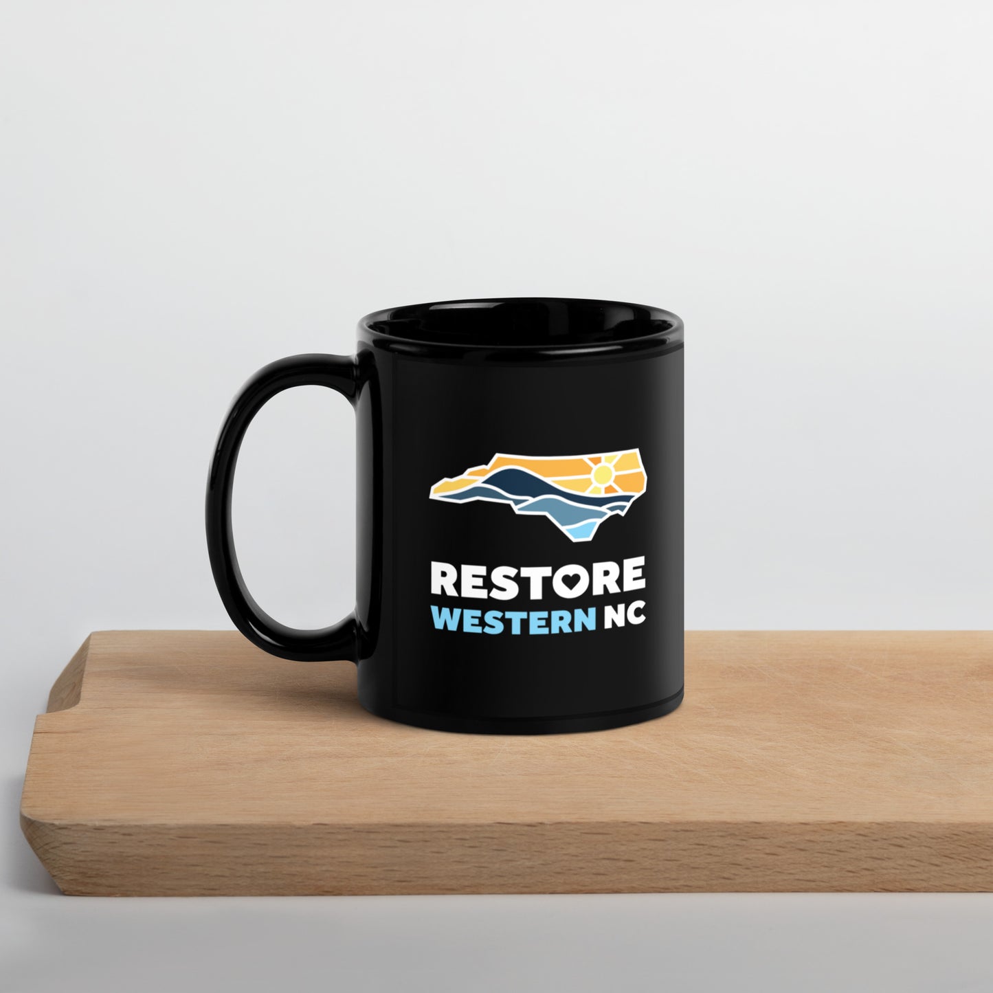 Restore Western NC Glossy Mug in Black