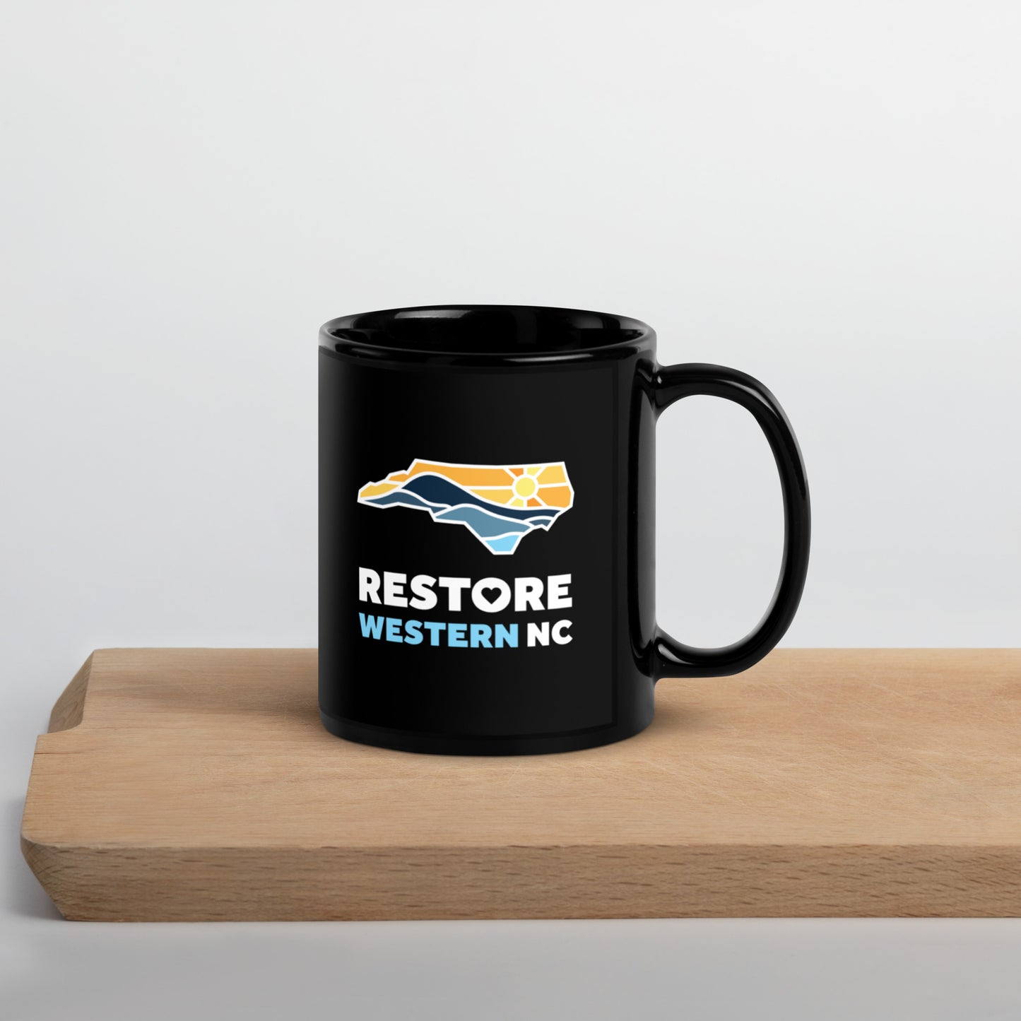 Restore Western NC Glossy Mug in Black