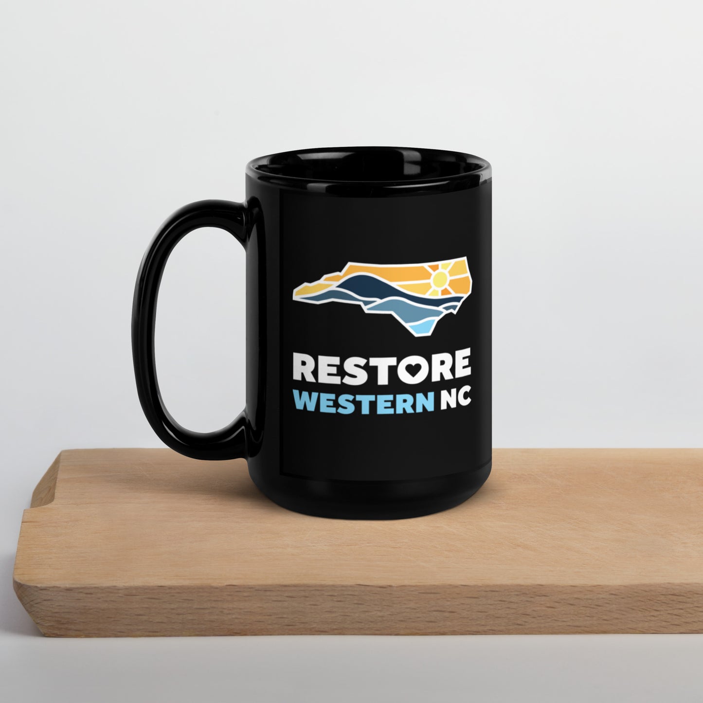 Restore Western NC Glossy Mug in Black