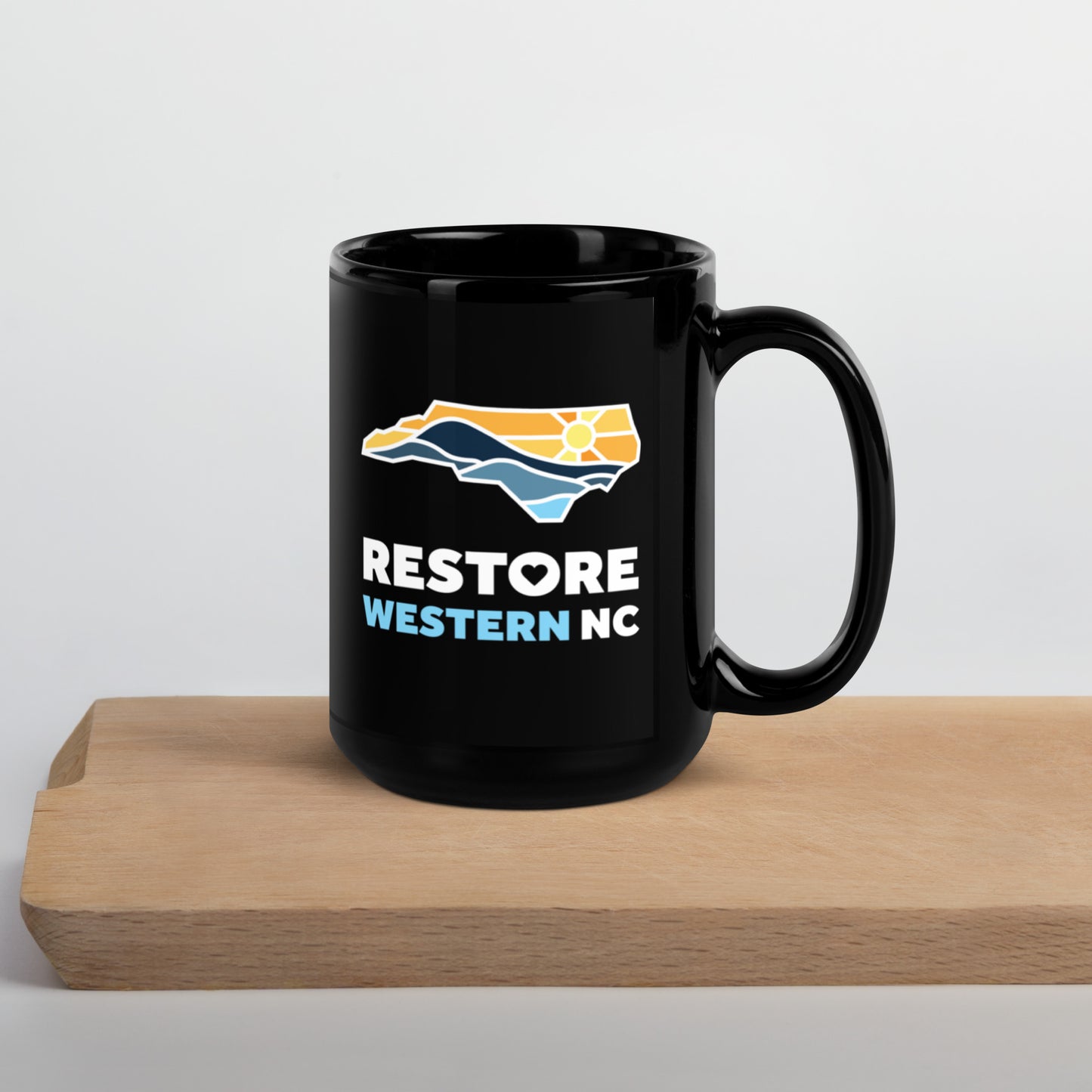 Restore Western NC Glossy Mug in Black