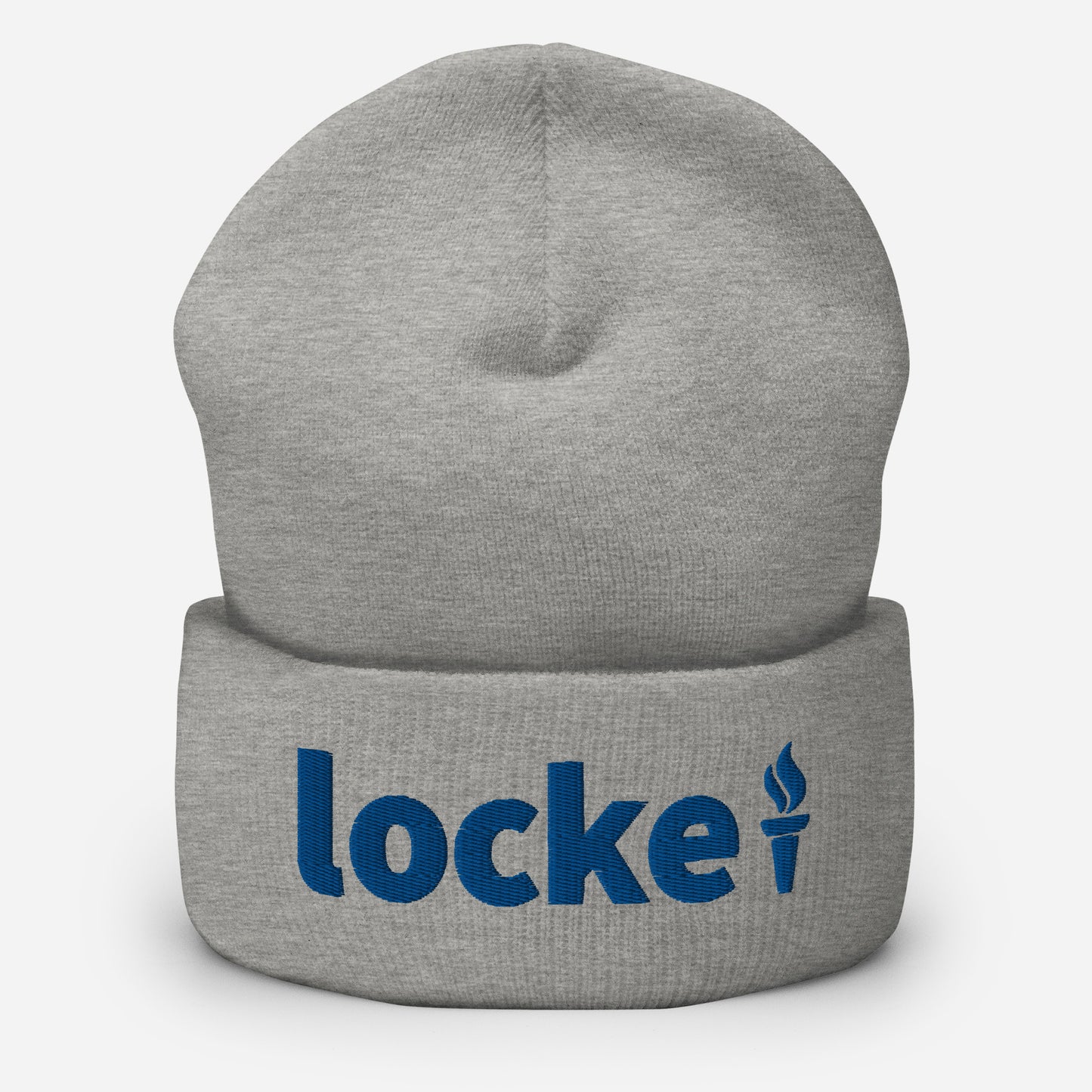 John Locke Foundation in Blue Cuffed Beanie