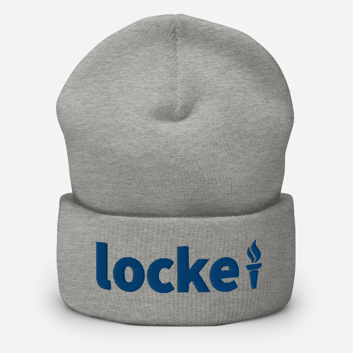 John Locke Foundation in Blue Cuffed Beanie