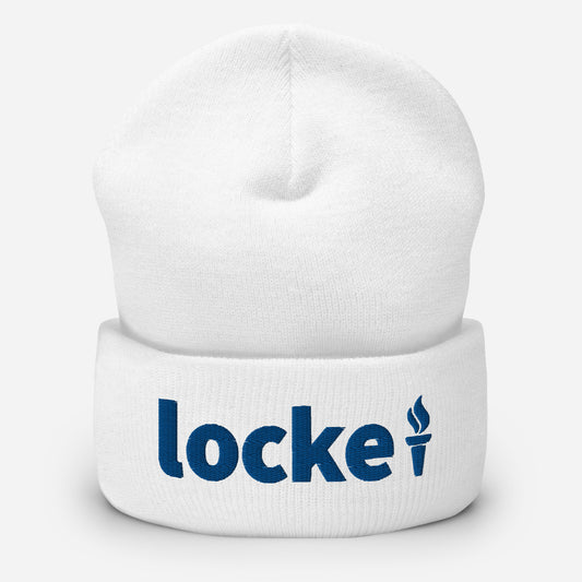 John Locke Foundation in Blue Cuffed Beanie