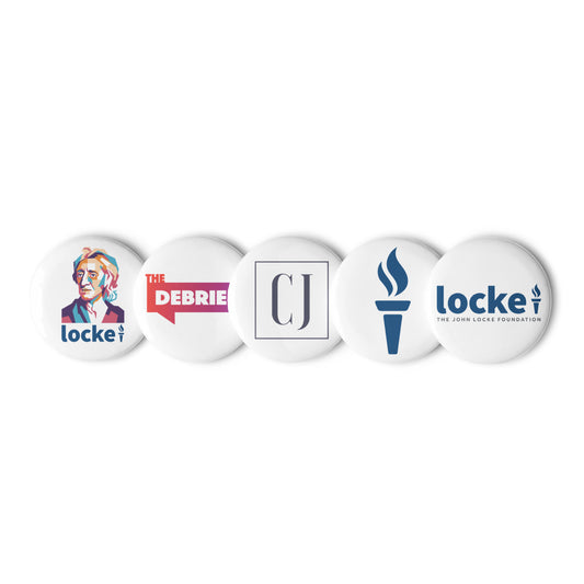 Set of John Locke Foundation Pin Buttons