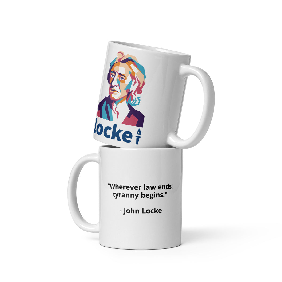 John Locke Tyranny White Glossy Mug