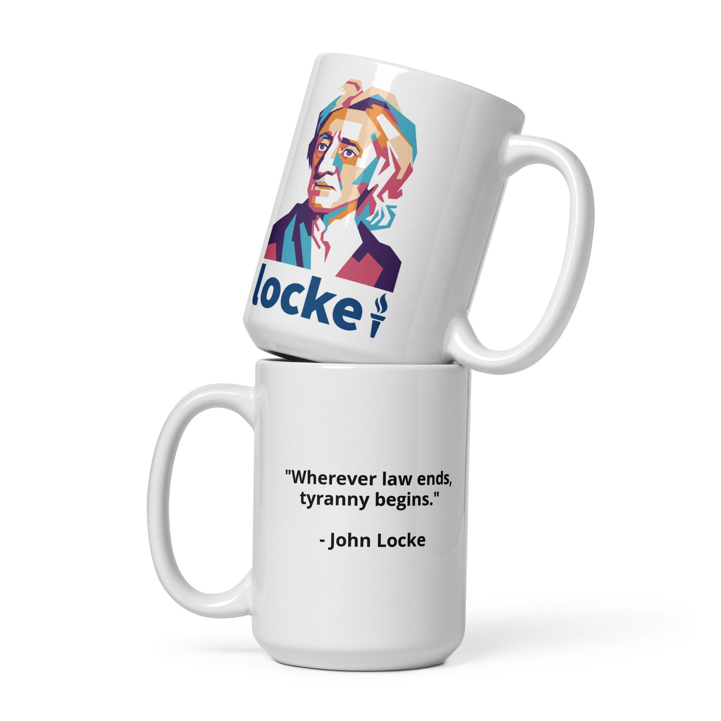 John Locke Tyranny White Glossy Mug