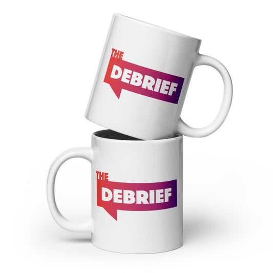 The Debrief White Glossy Mug