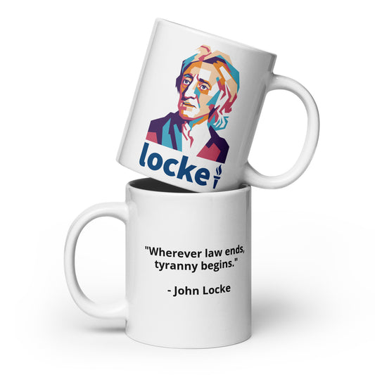 John Locke Tyranny White Glossy Mug